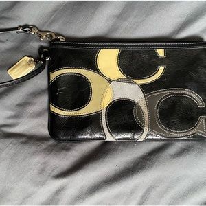Coach leather wristlet
